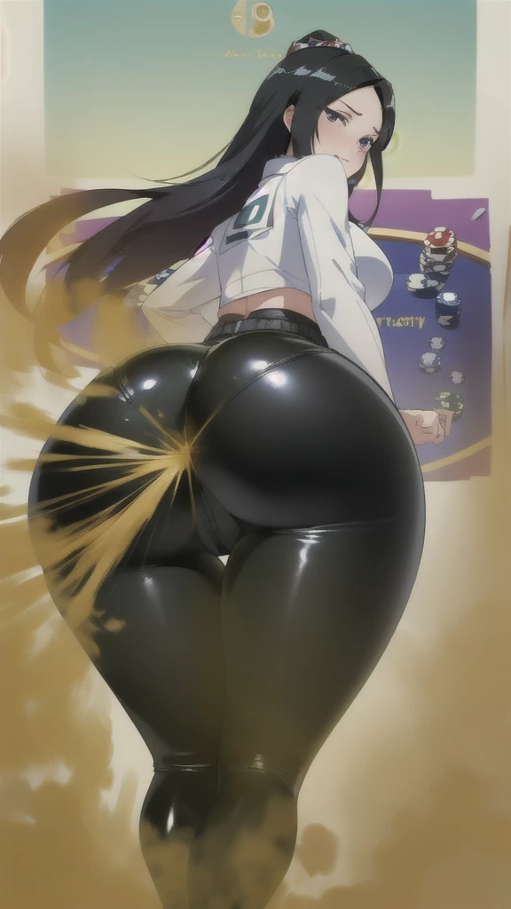 ((velocity)),Attacked by farts, (Sage from Valorant),(Sage farting),(((Women farting))),(girl farting),(blackhair),velocity,)(a female),(wearing latex pants),(her butt facing screen and bending over)),(ass grab),(anime girl),(Casino),(masterpiece:1.2、top-quality, best-quality)、(the Extremely Detailed CG Unity 8K Wallpapers、ultra-detailed、Best Shadows)、(Detailed background)、(The best lighting、extremely delicate and beautiful)、depth of fields、1girl in、solo、upward looking gaze、