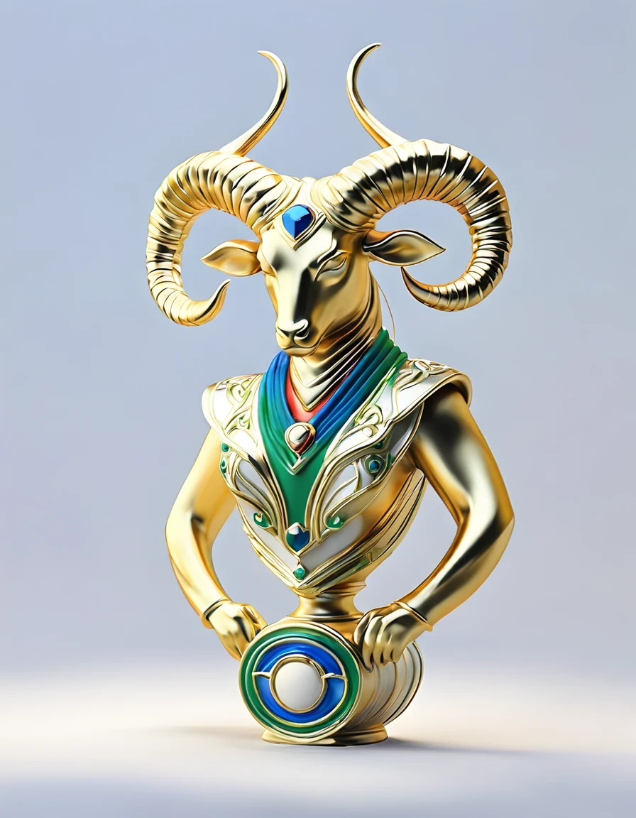 3D effect, minimalist streamlined gold trophy design,, Tibetan mural style, minimalist, technological, minimalist, skeletonized, red, green, blue, black, painted, engraved,, Rolf Armstrong style,, Tibetan painting, imagination, 3D printing, concert, laser cutting, crafts, enameled pins, stringed art, Taurus, ♉︎, Scorpio. ♏︎,Sagittarius, ♐︎,Unreal engine,rendered in octane,high detail,hyper quality,high resolution,surrealism,16K,depth of field (dof),close up,rays of shimmering light,