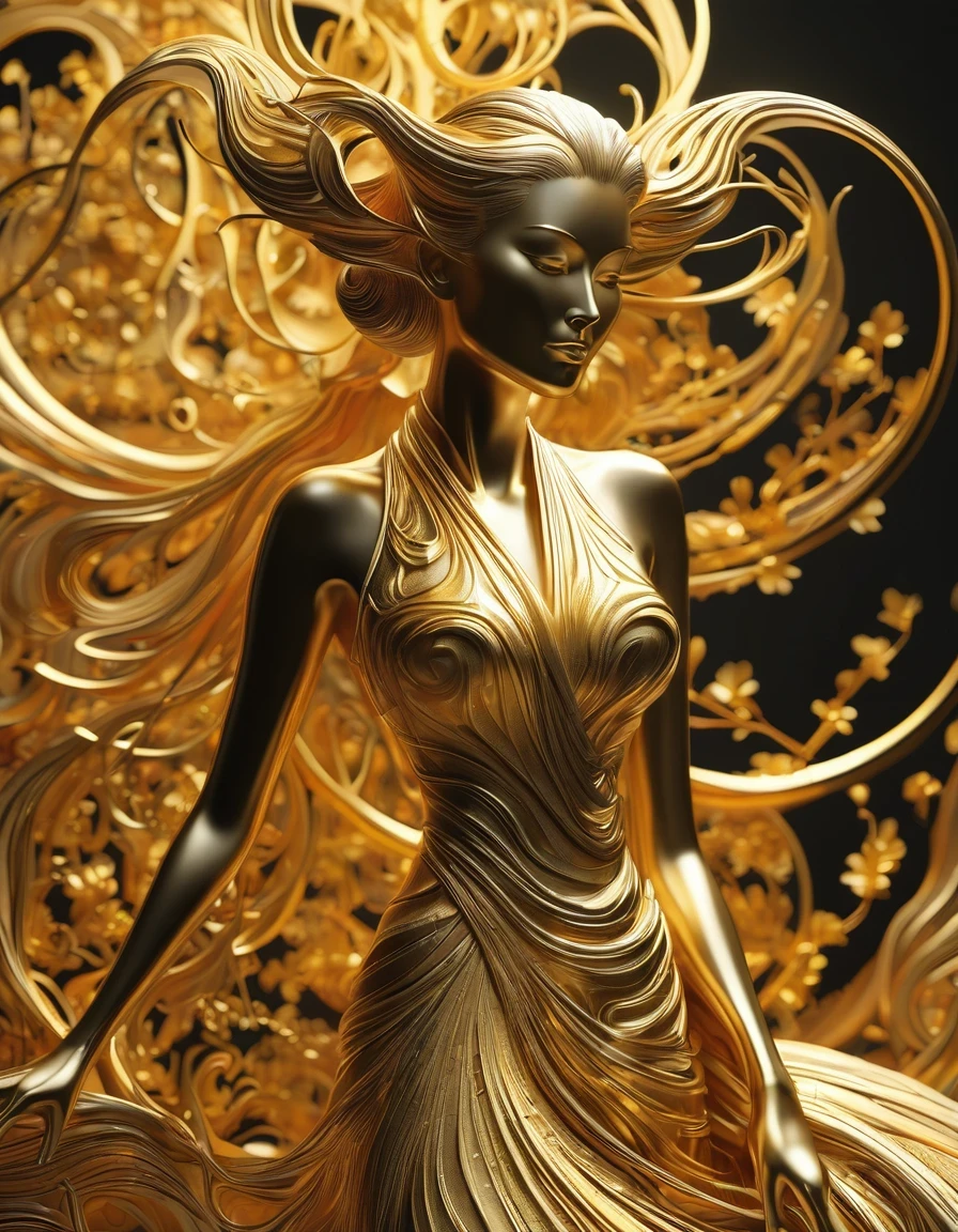 3D effects, streamlined woman wine bottle gold trophy design, Tang Sancai, Tibetan mural style, minimalist, technological, minimalist, skeleton, sculpture,, Rolf Armstrong Style: fractal, sand painting, Tibetan painting, imagination, 3D printing, concert poster, laser cutting, crafts, bintwood, enamel pins, string art, taurus, ♉︎, Scorpio, ♏︎, Sagittarius, ♐︎,Unreal engine,rendered in octane,high detail,hyper quality,high resolution,surrealism,16K,depth of field (dof),close up,rays of shimmering light,