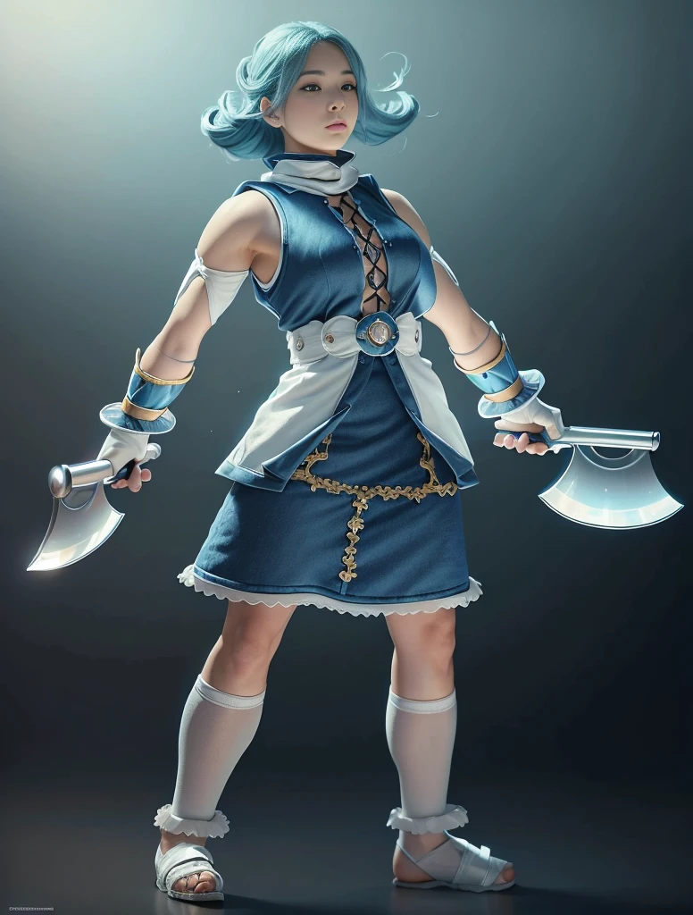 Blue hair surrealism, shadow, Character table, Reference Table, Standing painting, 8k, Super Detail, 1080P, Women HD, 4K, 8k, 16k, high resolution, best quality, high quality, Anatomically correct, masterpiece, precise, Ultra HD,grace,Unreal Engine,Delicate face,Long braids,slim,Long legs