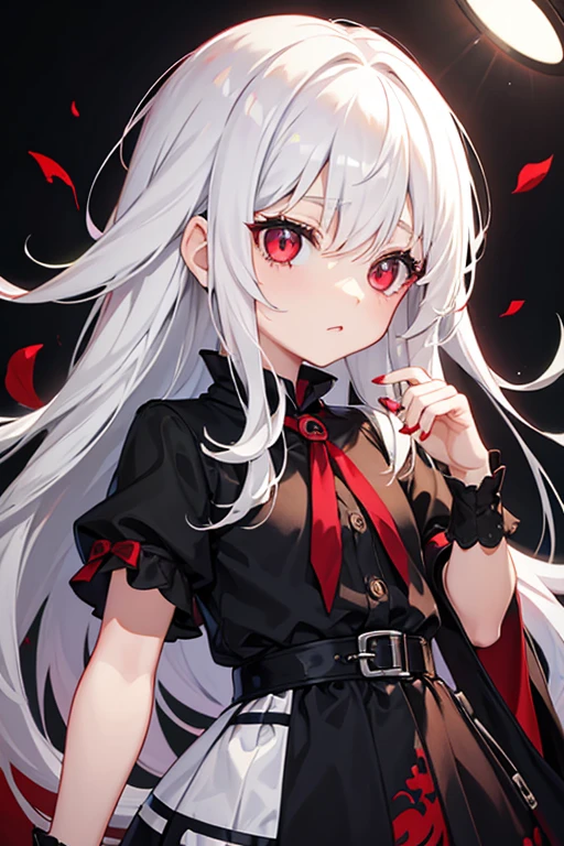 White hair red eyes toddler goth