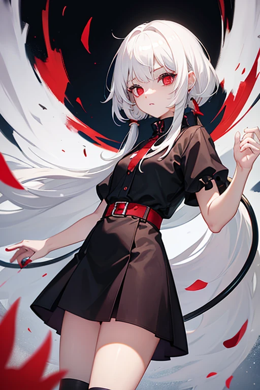 White hair red eyes toddler goth