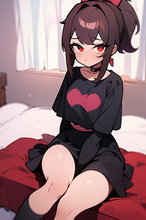 NSFW,masterpiece,Highest quality,High resolution,Super detailed,marnie_\(pokemon\),Aqua Eye, Black Choker, Red ribbon,Small breasts,Athletics part,Black vinyl top,Black vinyl one-point shorts,expectant face,Frustrated face,Embarrassed,blush,(Ecstasy face),hospital,Holistic Division,bed,Massage,Prone,heart,Trembling,(Middle-aged men),Cheating,Cuckold,Falling into Pleasure,(Squirting),(Having sex),Insert,Creampie