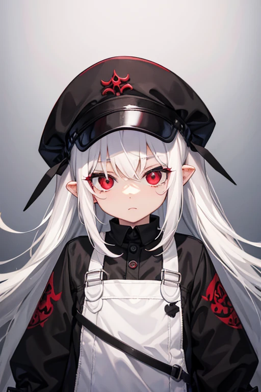 White hair red eyes toddler goth