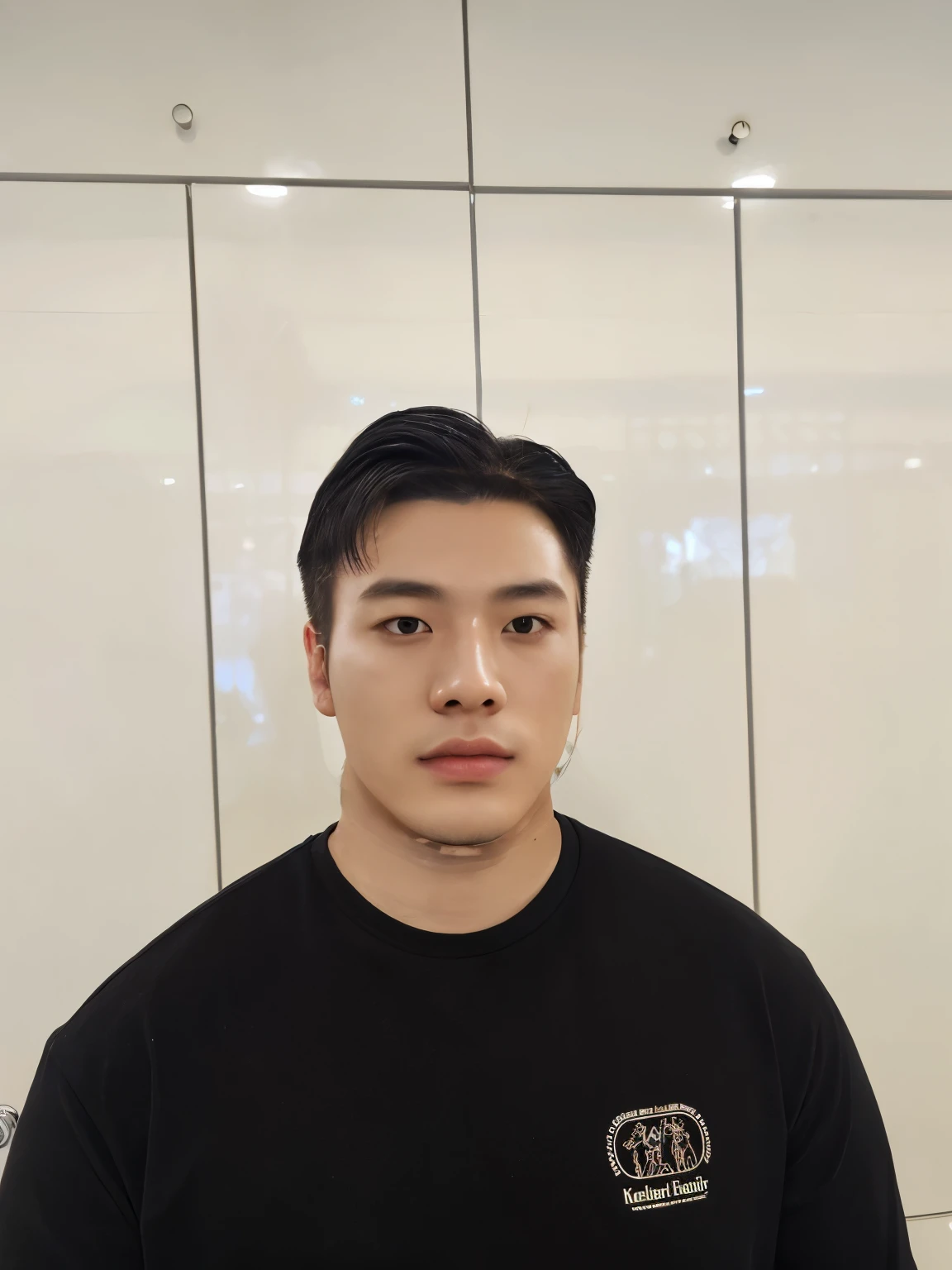 Best Quality, 8k, Masterpiece, (Portrait: 1.3), (photo realistic:1.4), (hyper realistic:1.4), Sharp Focus, looking at viewer, (smoother lighting:1.1), (increase cinematic lighting quality:0.9), realistic lighting, backlighting, light on face, ray trace, (brightening light:1.2), (Increase quality:1.4), sharp detail, (best quality real texture skin:1.4), finely detailed eyes, black_eyes, finely detailed face, 25 year old Korean man