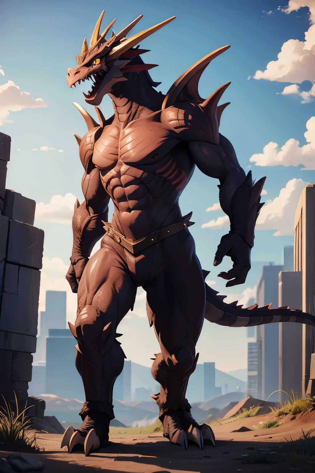 Giant Monster bipedal dragon