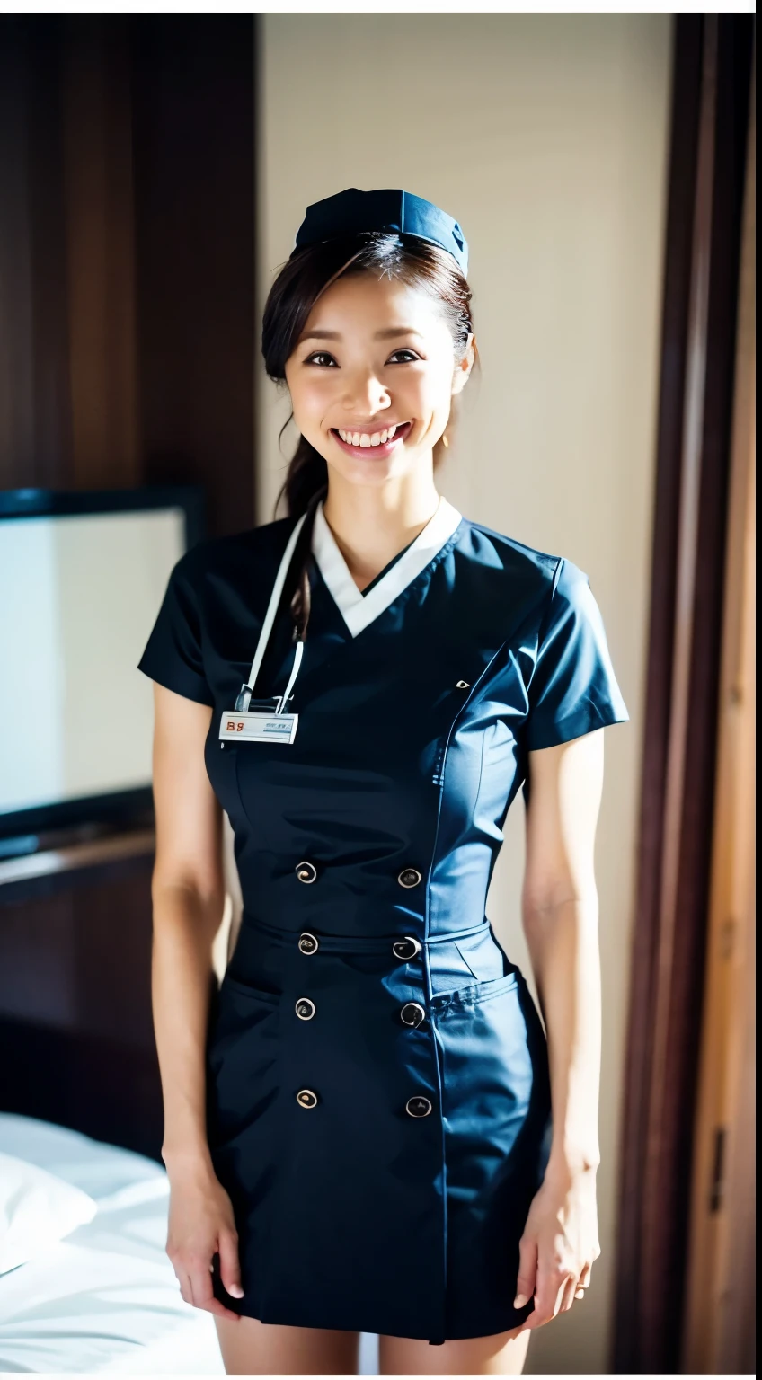 (1 The Ultimate Beautiful Mature Nurse) 、 Super accurate face 、 Detail Lip 、 Details 、 double eyelid 、 ((Dark Short Style)) 、 (Nurse uniform: 1.3) 、 (Fancy figures) 、 smile 、 Upper Leg, Perfect fit, Perfect Image Realism, background: (Hospital room: 1.2) Cowboy gets shot, Detail background, Details Clothing, Perfect lighting 、 Surrealist 、 (photograph: 1.4) 、 Maximum resolution 8K, (luxury) Very detailed, Professional