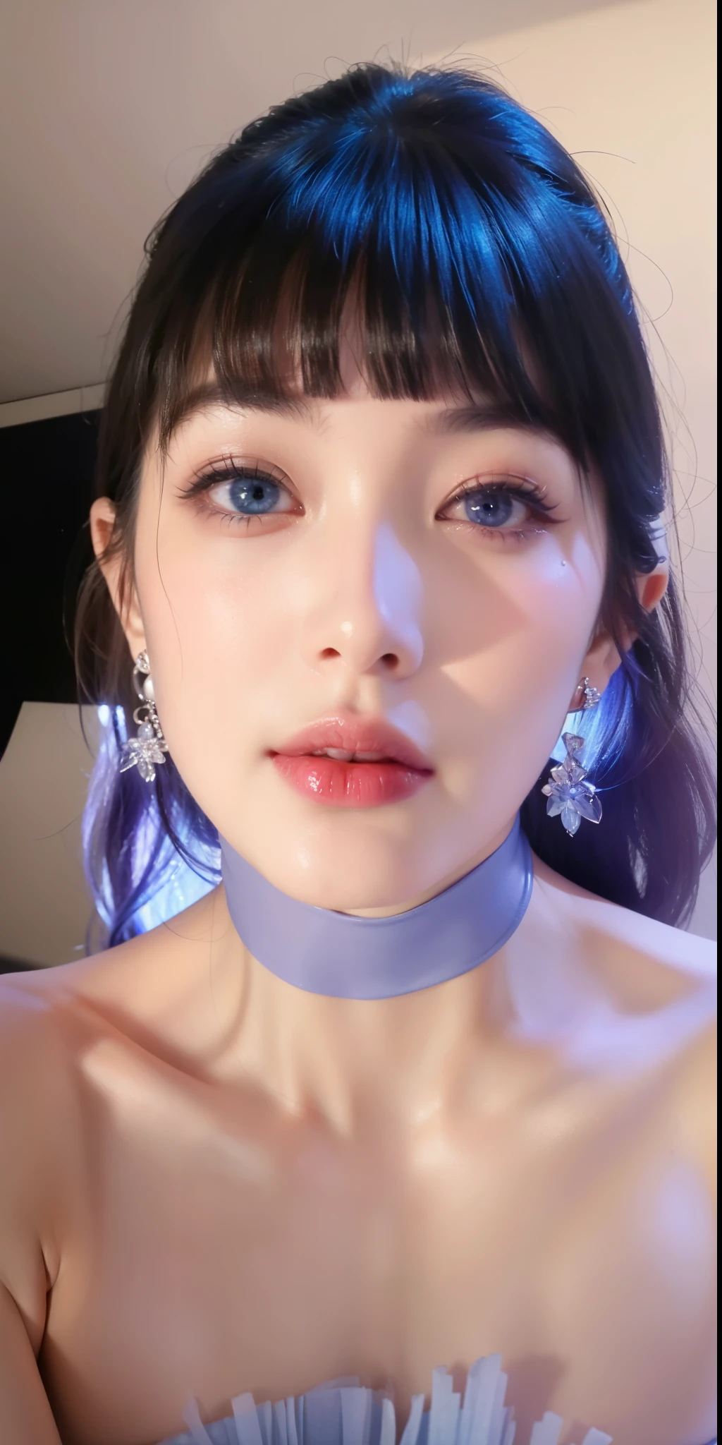 Super detailed, Delicate face, Realistic style, Stock Photography Shadow , Colorful, Surreal, Realistic textures, Dramatic Lighting, Thin Film Distiller 800 (8k, original photo, better quality, masterpiece: 1.2), Super detailed, (Extremely delicate skin: 1.2), 8k ultra high definition, SLR camera, Soft Light, high quality,Frozen queen,ice castle,Blue pupils,Apply red lipstick,Tattoo goddess,With tattoo pattern,Ultra-clear portrait,Apply lipstick,Wearing necklace jewelry,Apply lipstick,Wear heavy makeup,The facial texture is very clear,Exquisite tattoos on the body,Deep blue eyes(Sapphire-like pupils),Cyberpunk style,Ex Machina,High-tech scene