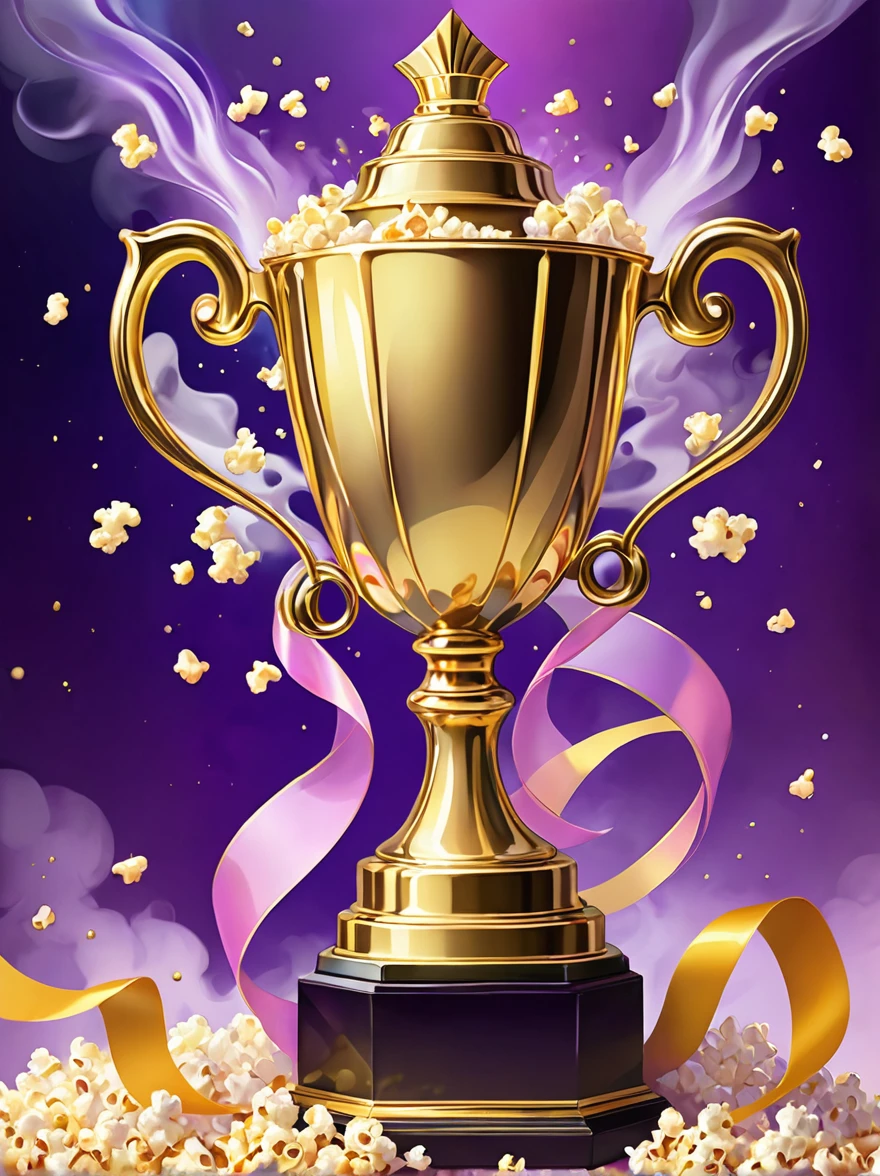 (((Crazy illustration abstract gold trophy:1.3)))，(((Trophy decoration effect:1.3)))，(((Wear ribbons:1.3)))，Timeless fantasy style，Dizziness symbol，Iris，White smoke with various odors，Popcorn，lavender blush，Artistic Color，Diamond Shape，Dots inside，Paradise in Paradise，shelter，high resolution，Colorful brushstrokes，The truest，Details of the origins and consequences of the absurd，ridiculous resolution，Showing a willingness to sacrifice&#39;of life，Pretend to be brave and fearless，The atmosphere disappeared quietly，Creation of Hell，paradise of despair，and madness，Background Secret Stone Sculpture Broken，Light and Shadow，Confusing the Light of Truth，The brilliance of countless star fragments，Illustration showing justice and stupidity，Mad Wolf，Seamless dark fantasy smoke，Dazzling fantasy garden illustration，Sad flower，Reverberation Reflection