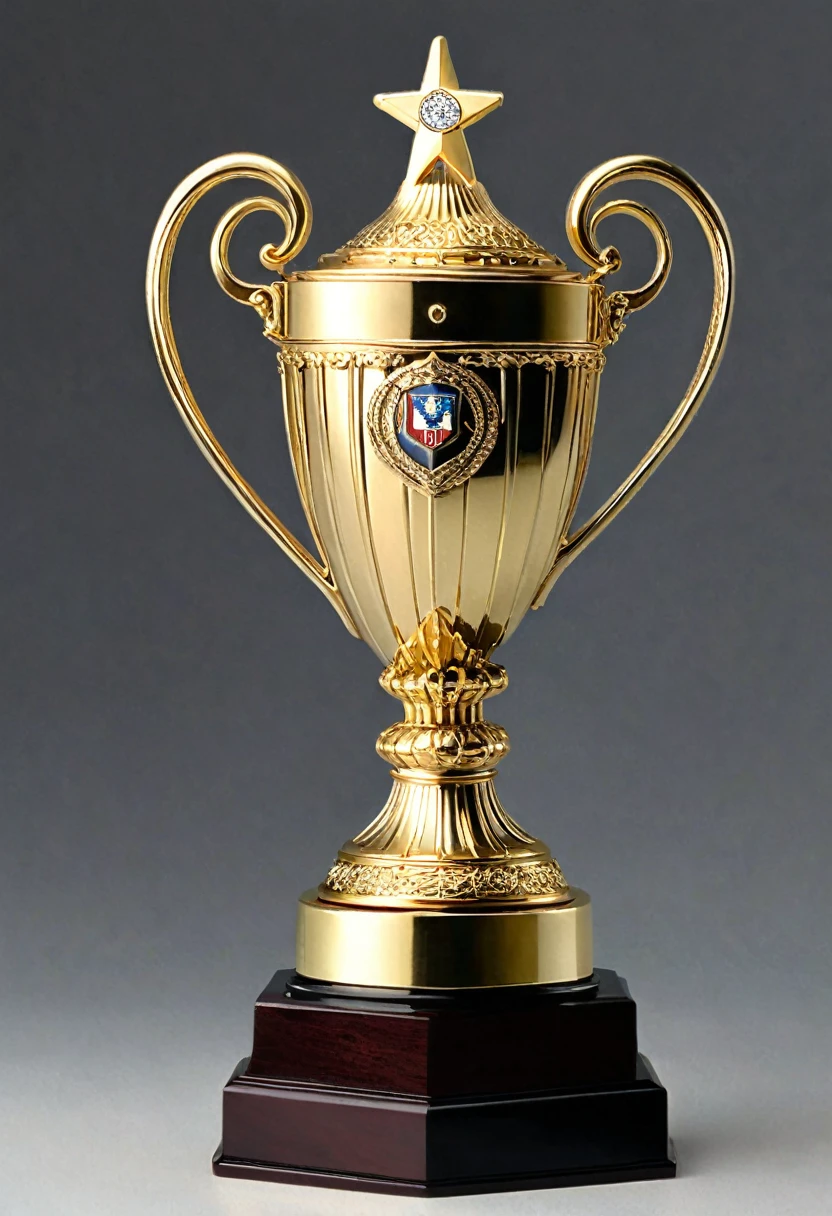 4 postcards wall of (Golden Trophy), (masterpiece, best quality, Professional, perfect composition, very aesthetic, absurdres, ultra-detailed, intricate details:1.3)