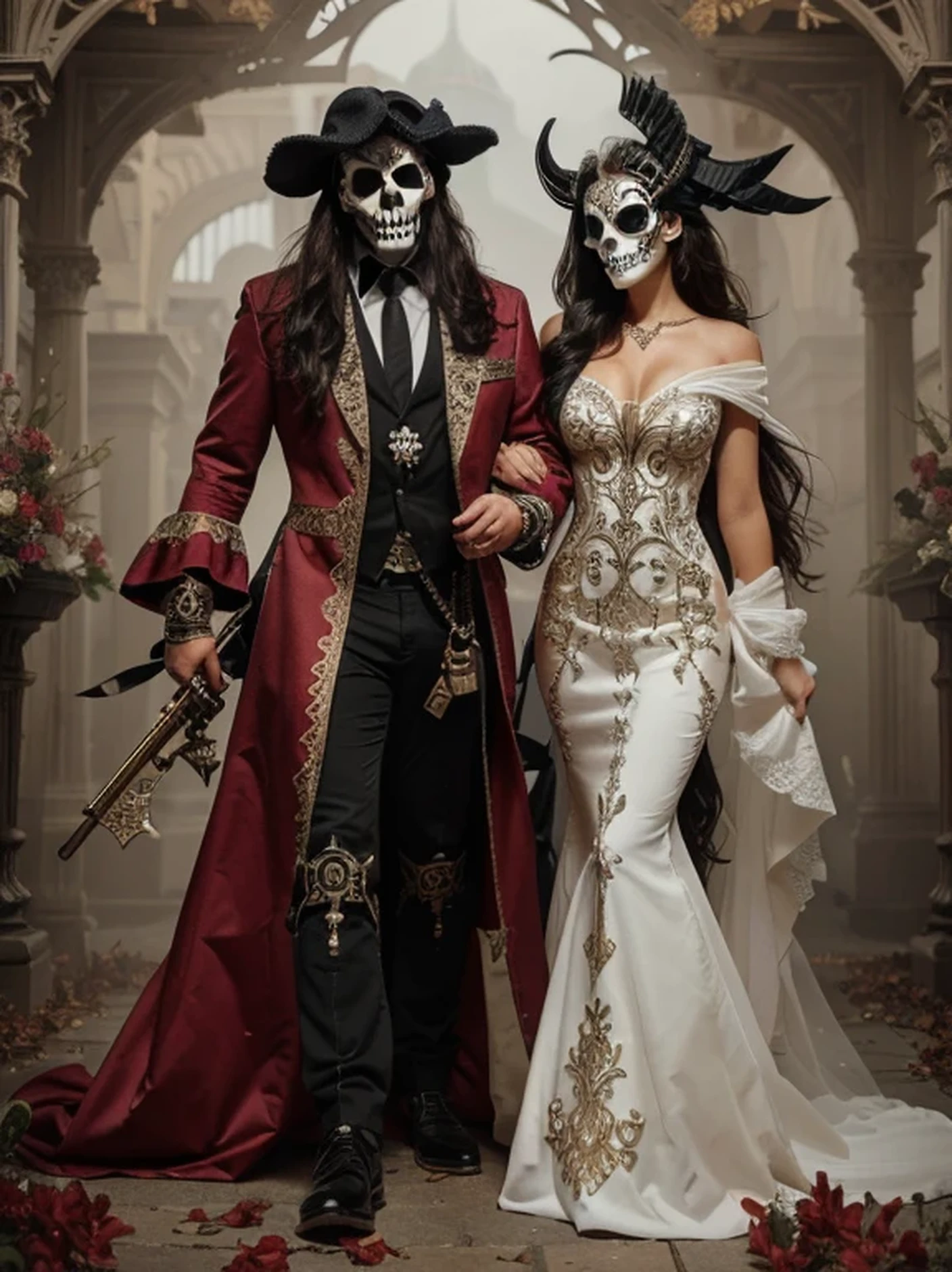 put a skull mask on their face, make it more detailed