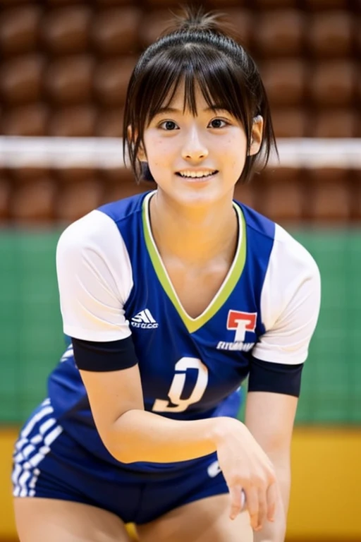 Short black hair Japanese Beautiful Girl Volleyball Player