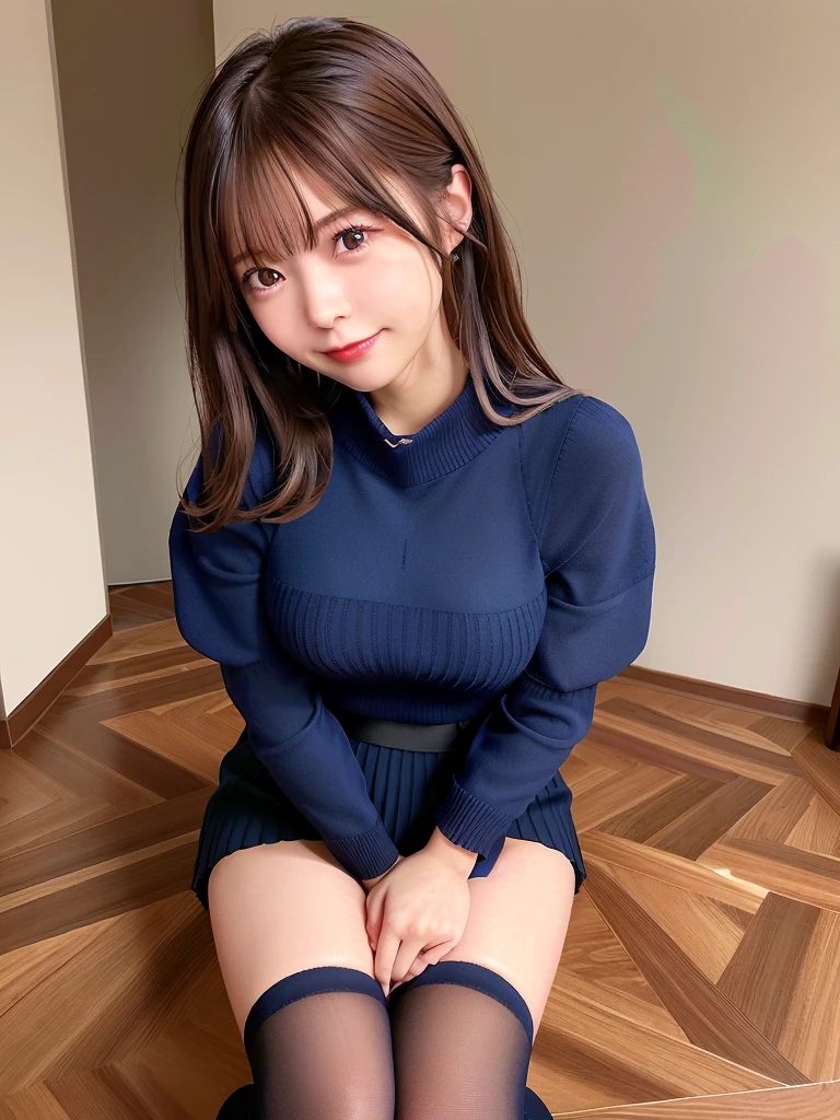 masutepiece, Best Quality, Illustration, Ultra-detailed, finely detail, hight resolution, 8K Wallpaper, Perfect dynamic composition, Beautiful detailed eyes,short bob, mid-chest, Natural Color Lip, Random and sexy poses,Smile,26 years girl、Colossal tits、Examination room、Red High-Neck Sweater: A cozy red sweater with a high neckline, perfect for chilly days. It adds warmth and style to your ensemble. Navy Blue Pencil Skirt: A classic and elegant choice. The pencil skirt typically falls just below the knee, creating a flattering silhouette1. Sheer Stockings: These delicate stockings add a touch of sophistication. They’re lightweight and perfect for pairing with skirts or dresses.doctor coat Blue High-Heeled Shoes: Elevate your look with blue high-heeled shoes. They elongate your legs and add a polished touch. Brown Hair: Your natural hair color complements the overall outfit. It’s versatile and goes well with various styles. White Coat (Like a Doctor): The white coat adds a professional touch, reminiscent of a doctor’s attire. It’s a symbol of authority and expertise.