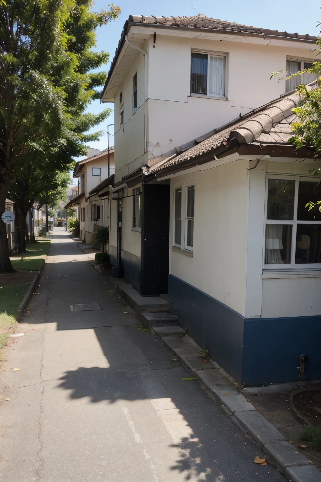 desenho escolar com ruas, houses and businesses