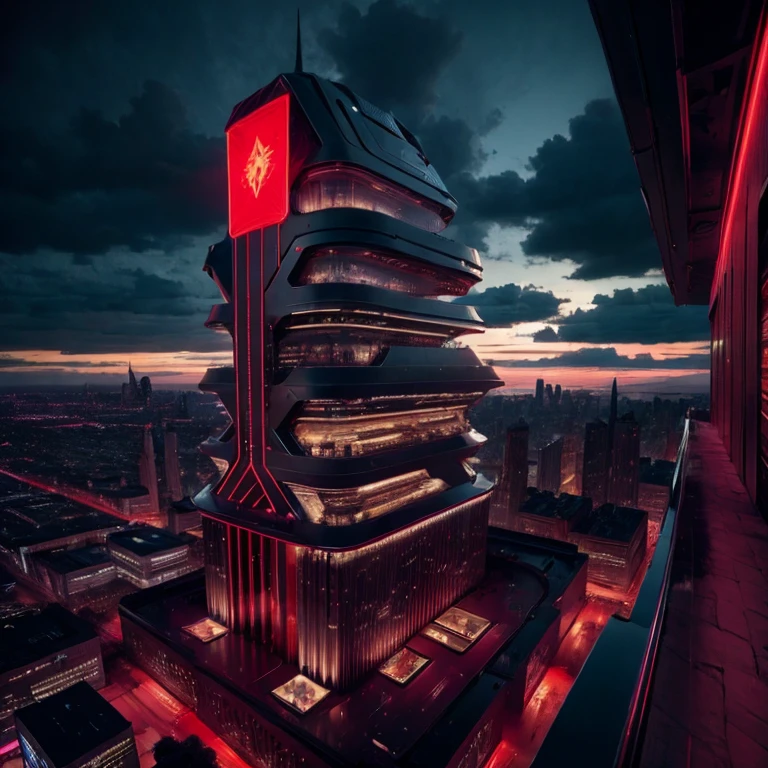 (masterpiece, best quality:1.2), a subject, A building techno fantasy style, skycraper palace, holy swords themed, giant holy sword in top of it,(technological aggressive design), cyberpunk, 4K, UHD, (Photorealistic:1.4),Ultra high resolution, masterpiece, ultra realistic, ultra nitide, insane details