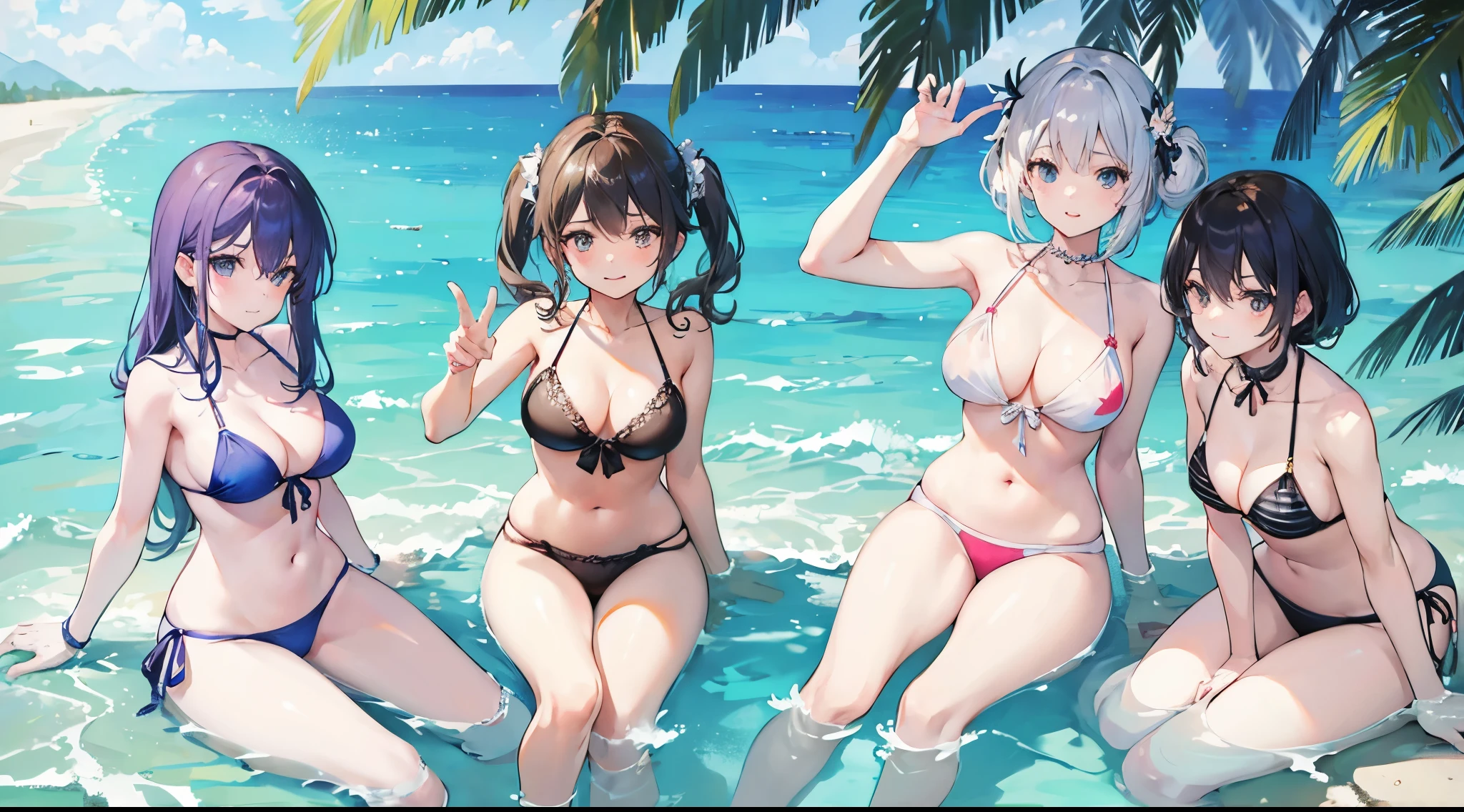 3girls,bikini