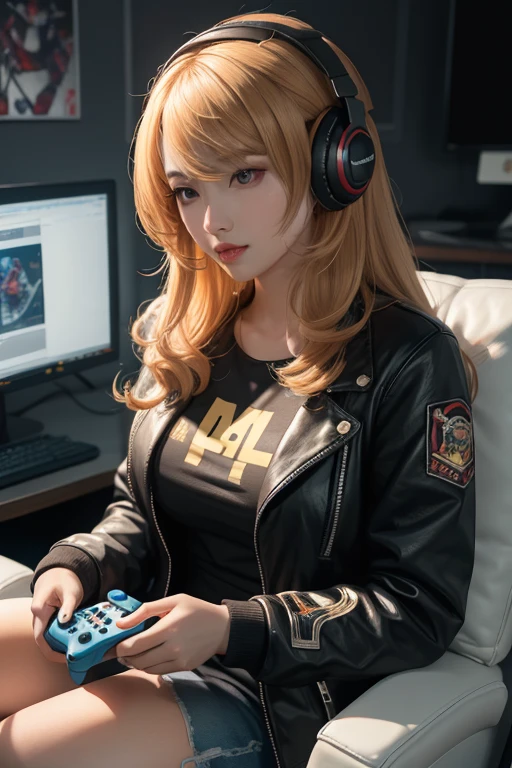 Chica gamer , Mobile legends bang bang, joypad, compu , mpl