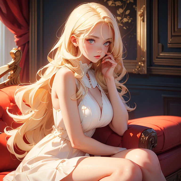 Long legs, high quality, masterpiece, masterpiece, exquisite facial features, delicate hair, delicate eyes, delicate colored hair, 4K picture quality, brilliant light and shadow, Tyndall effect, halo, messy hair, youthful state, gorgeous scene, exquisite clothes,