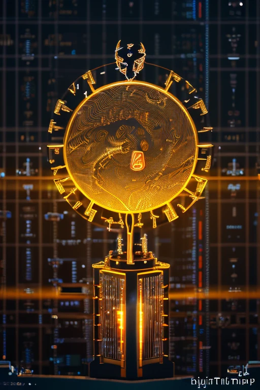 Beautiful and brilliant electrical circuits (Digital Trophy:2.0) Floating in cyberspace,(words "SeaArt" Written on the trophy), background\(In digital electric cyberspace\),quality\(8k,非常に精細なCGユニットのwallpaper, masterpiece,High resolution,top-quality,top-quality real texture skin,Surreal,Increase the resolution,RAW Photos,最高quality,Very detailed,wallpaper,Cinema Lighting,Ray-tracing,Golden Ratio\),(Dynamic Angle),Awards,(Close-up trophy:1.5),