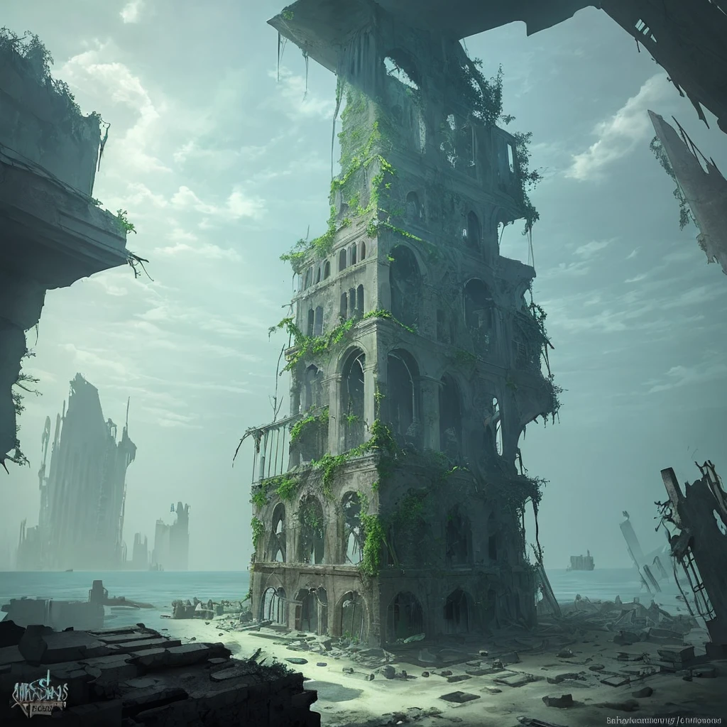 Ruins of a city beneath the sea