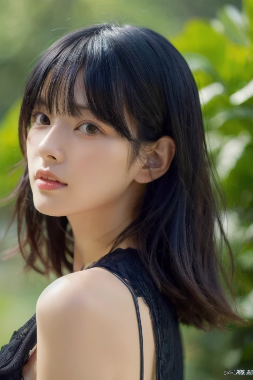 , Long winded [Blue-black:.3] hair,View your viewers, (masterpiece:1.3), (8k, Realistic, RAW Photos, highest quality: 1.4), Japanese, (One girl), Beautiful Face, (Realistic Face), (black hair, short hair:1.3), beautiful hairstyle, Realistic eyes, Beautiful fine details, (Realistic Skin), Beautiful Skin, Charm, Ultra-high resolution, Ultra-realistic, Very detailed, Golden Ratio,