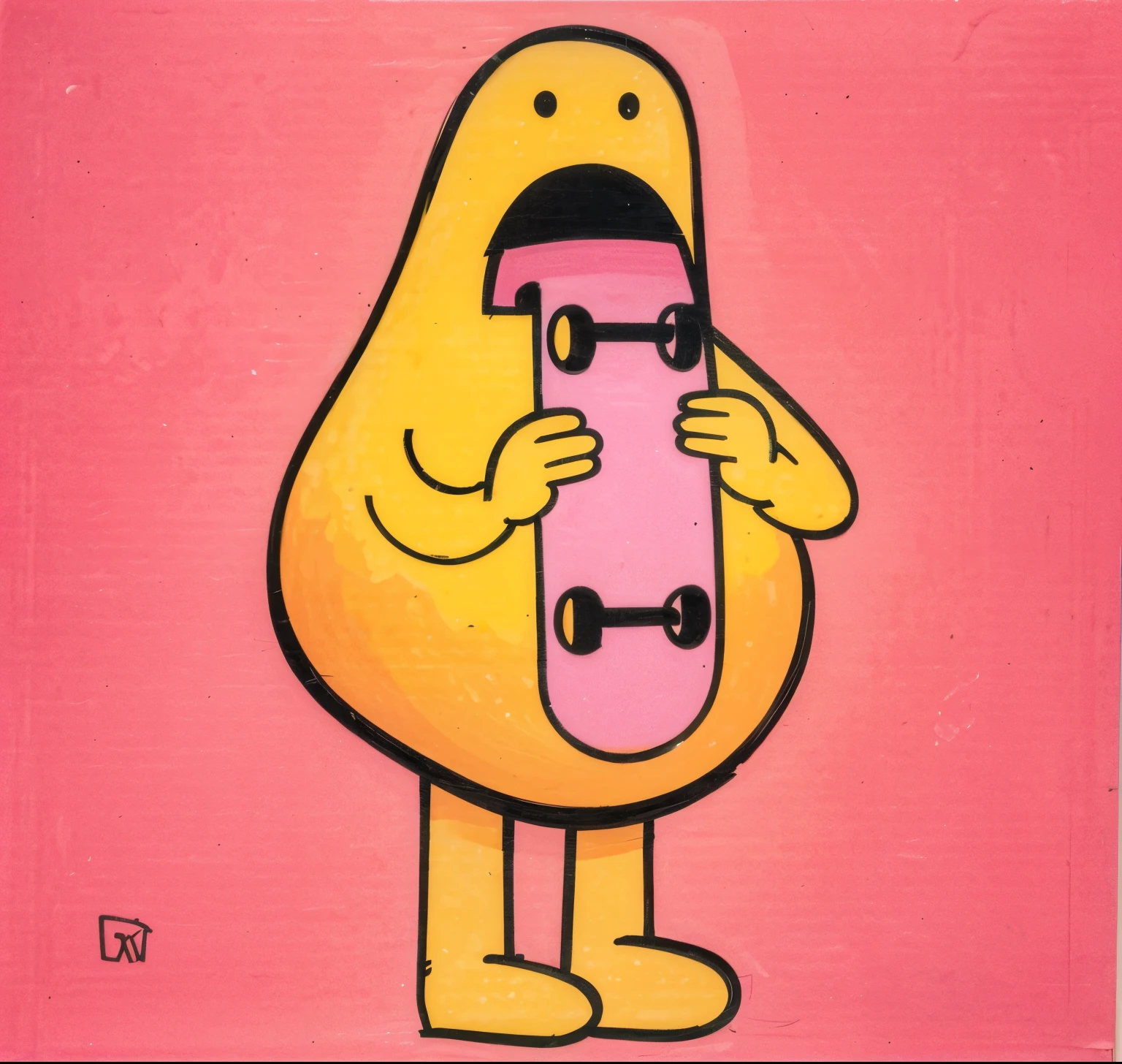 transform this art in a vector character in different situations.