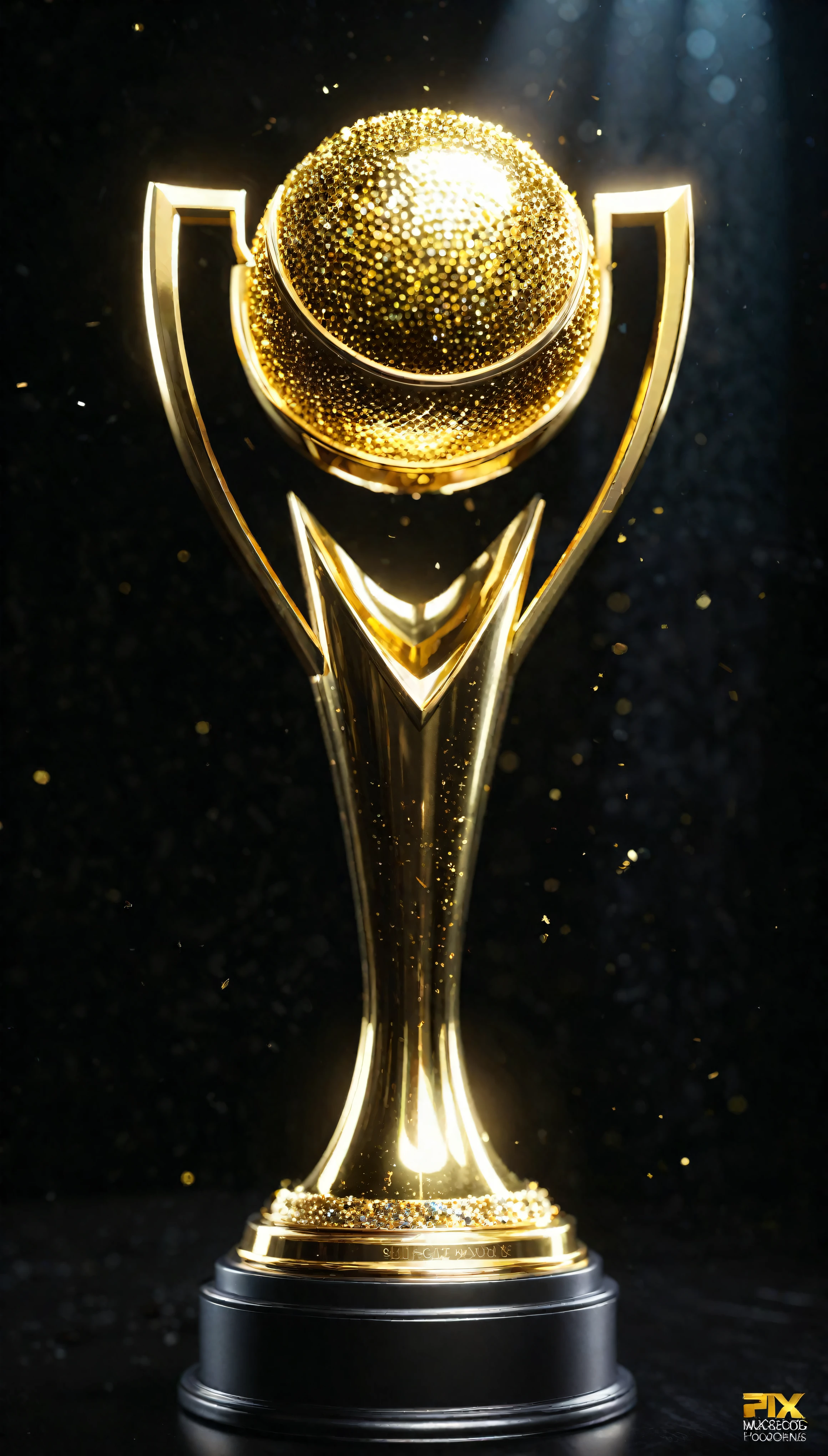 ((Masterpiece in maximum 16K resolution):1.6),((soft_color_photograpy:)1.5), ((Ultra-Detailed):1.4),((Movie-like still images and dynamic angles):1.3). | (Macro shot photo of exotic Gold trophy with glitters), (an exotic Gold trophy), (glitters), (macro lens), (exotic animal), (exotic design), (majestic atmosphere), (aesthetic photography style), (visual experience),(Realism), (Realistic),award-winning graphics, dark shot, film grain, extremely detailed, Digital Art, rtx, Unreal Engine, scene concept anti glare effect, All captured with sharp focus. | Rendered in ultra-high definition with UHD and retina quality, this masterpiece ensures anatomical correctness and textured skin with super detail. With a focus on high quality and accuracy, this award-winning portrayal captures every nuance in stunning 16k resolution, immersing viewers in its lifelike depiction. | ((perfect_composition, perfect_design, perfect_layout, perfect_detail, ultra_detailed)), ((enhance_all, fix_everything)), More Detail, Enhance.