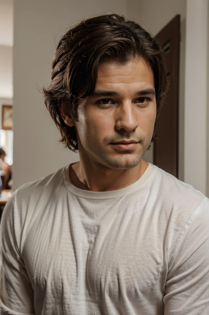 Gere uma foto de perfil de um homem branco, 32 anos, cabelo cortado