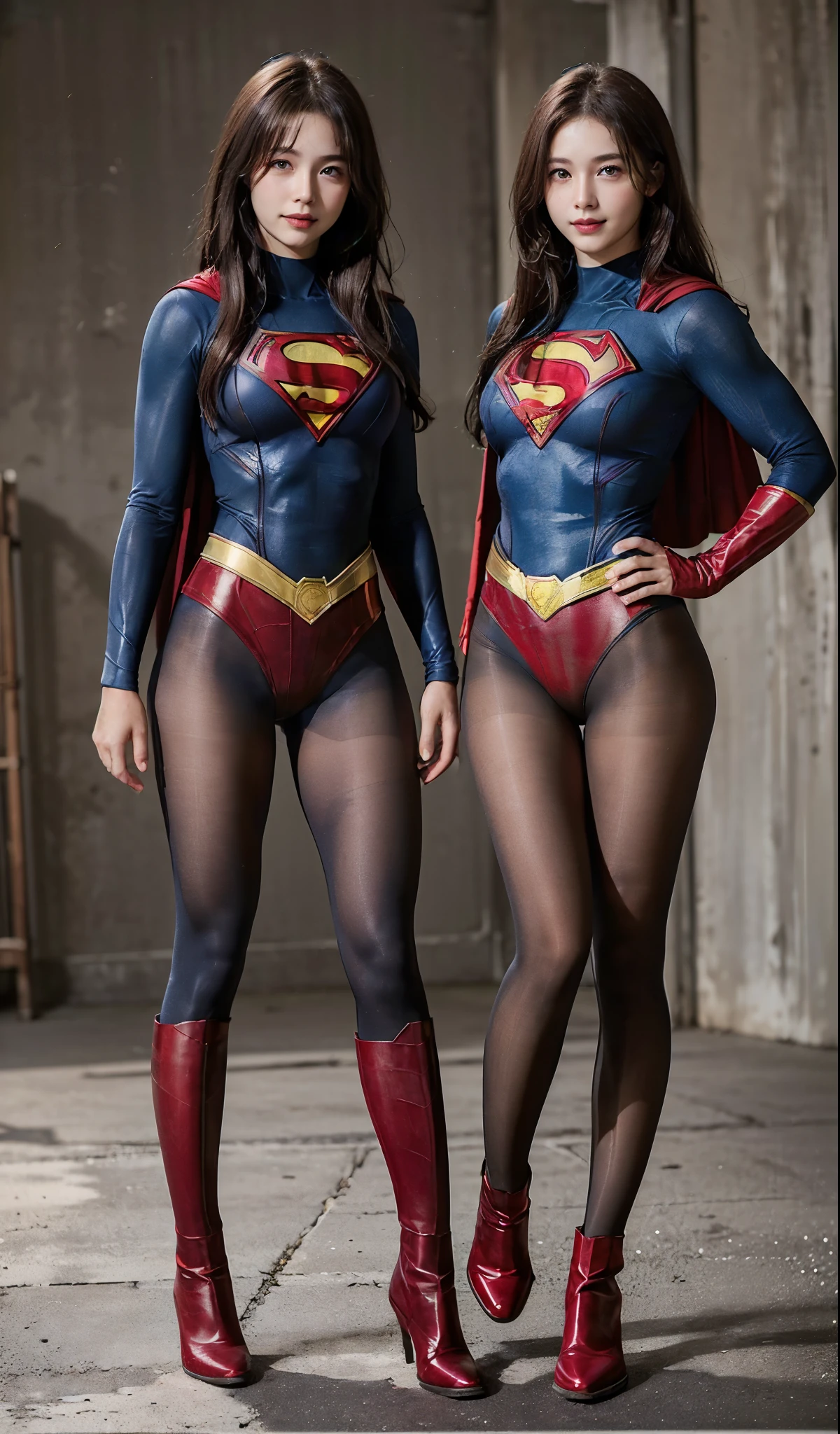 No background、(((Beautiful legs in black tights.)))、(((Legally express the beauty of your smile)))、((((Make the most of your original images)))、(((Supergirl Costume)))、(((ボディにフィットしたSupergirl Costume)))、(((Beautiful Hair)))、(((Smiles and winks)))、(((Please wear black tights....、Wear red boots)))、((Best image quality、8k))、((highest quality、8k、masterpiece:1.3))、(((Preserve background )))、Sharp focus:1.2、Beautiful woman with perfect figure:1.4、Slim Abs:1.2、Wet body:1.5、Highly detailed face and skin texture、8k