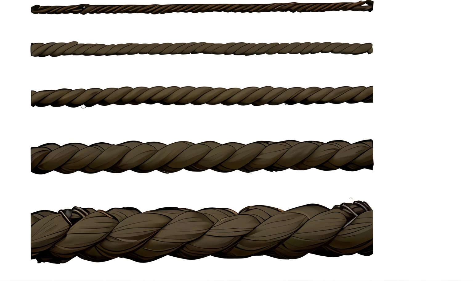 a close up of a bunch of corda on a black background, cordas, corda, Cords, cordas and chains, hanging corda, corda bondage, sem textura, cordas and chains in background, linhas grossas altamente detalhadas, Enrolamentos, cordas, High Definition Textures, Bordas, Texturas processuais, quixel textures, Floggers, super detalhe de cada objeto, cabos