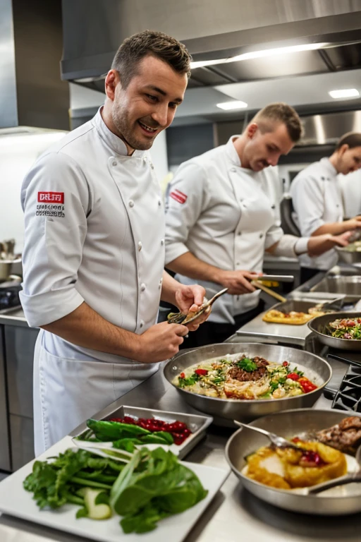 in the bustling kitchen of a Swiss hospitality school, a Chef de Partie with a Swiss complexion expertly guides culinary students. With a steady hand and a warm smile, they mentor the next generation of chefs, ensuring each dish meets the high standards of Swiss gastronomy. Their experience and open-mindedness bring a dynamic energy to the kitchen, shaping future talent. Surrounded by the hum of activity, the Chef de Partie embodies the precision and passion that define Swiss culinary tradition. Exciting perks await in this nurturing environment for those dedicated to culinary excellence.