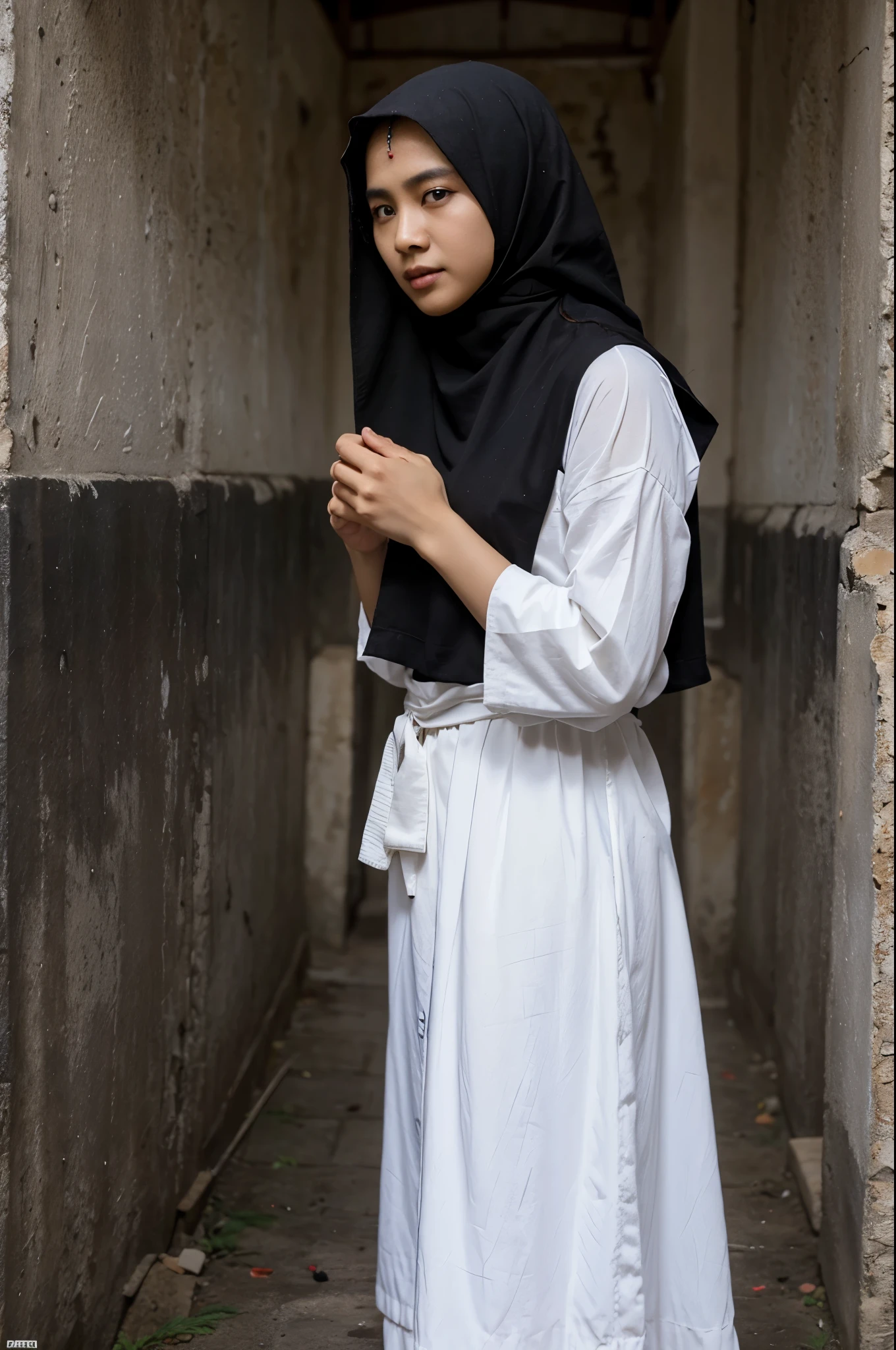Gambar hitam putih Yesus di Bait Allah