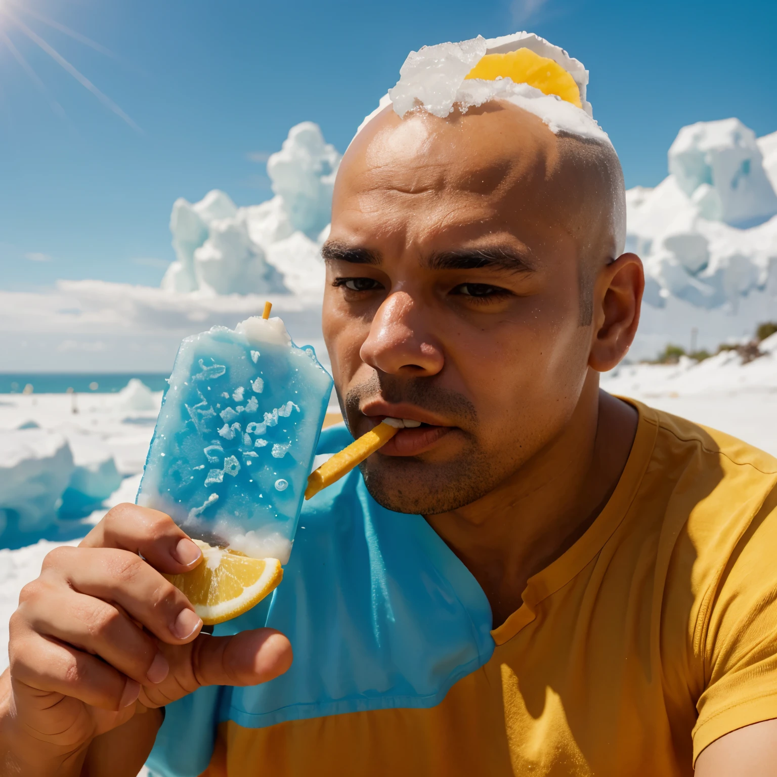 Homero comiendo paleta de hielo