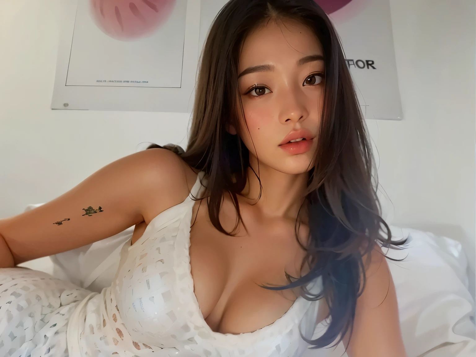 arafed asian woman with a white shirt and blue shorts, lalisa manobal, 18 years old, young cute wan asian face, with bangs, gemma chan beautiful girl, 1 8 yo, gorgeous chinese model, gorgeous young korean woman, beautiful asian girl, ayami koj ima, instagram model, neat hair with bangs, young asian girl