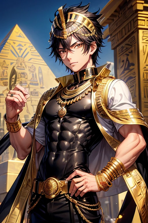 Ozymandias, pectorales, protuberancia en la entrepierna, pectorales grandes, Egocentric smile, brazos fuertes, espalda apoyada contra la pared