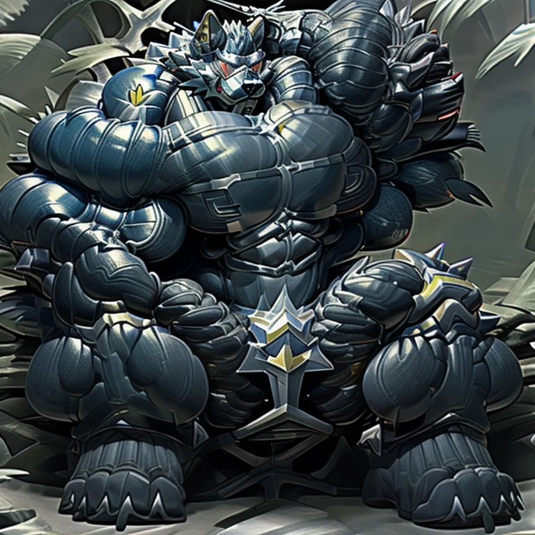 (masterpiece, best quality, detailed:1.2) detailed full body, 8K, freddy, wolf muscular werewolf, muscular! Commission for High Res,
unusually developed muscular body, body full of huge muscles.
pectorales enormes. Exaggeratedly huge muscles. Gigachad Muscular, 8K, Masterpiece, highres, future fiction. black visor, Detailed head, Detailed Body,full body, Detailed abs, wearing crNanosuit,strong and imposing, thicc, sitting on the throne,