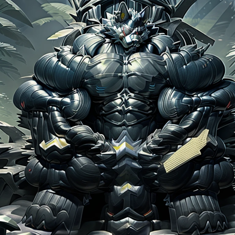 (masterpiece, best quality, detailed:1.2) detailed full body, 8K, freddy, wolf muscular werewolf, muscular! Commission for High Res,
unusually developed muscular body, body full of huge muscles.
pectorales enormes. Exaggeratedly huge muscles. Gigachad Muscular, 8K, Masterpiece, highres, future fiction. black visor, Detailed head, Detailed Body,full body, Detailed abs, wearing crNanosuit,strong and imposing, thicc, sitting on the throne,