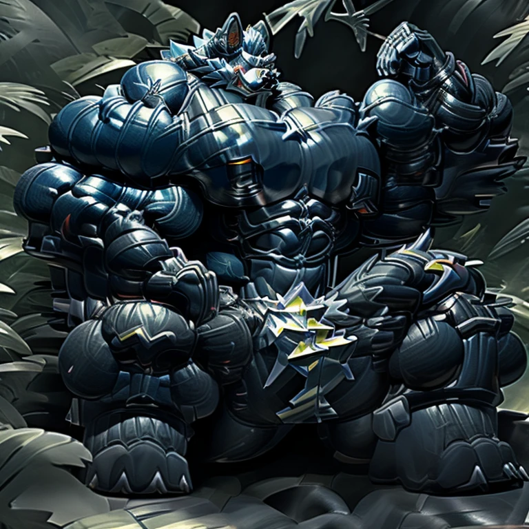 (masterpiece, best quality, detailed:1.2) detailed full body, 8K, freddy, wolf muscular werewolf, muscular! Commission for High Res,
unusually developed muscular body, body full of huge muscles.
pectorales enormes. Exaggeratedly huge muscles. Gigachad Muscular, 8K, Masterpiece, highres, future fiction. black visor, Detailed head, Detailed Body,full body, Detailed abs, wearing crNanosuit,strong and imposing, thicc, sitting on the throne,