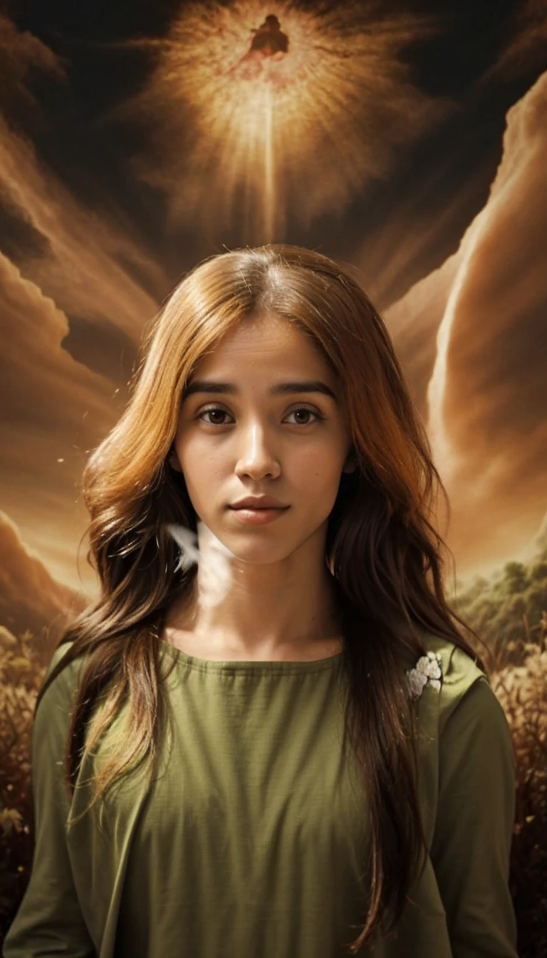 Jesus Cristo olha planeta terra por cima das nuvens para ver o que os seres humanos fazem 