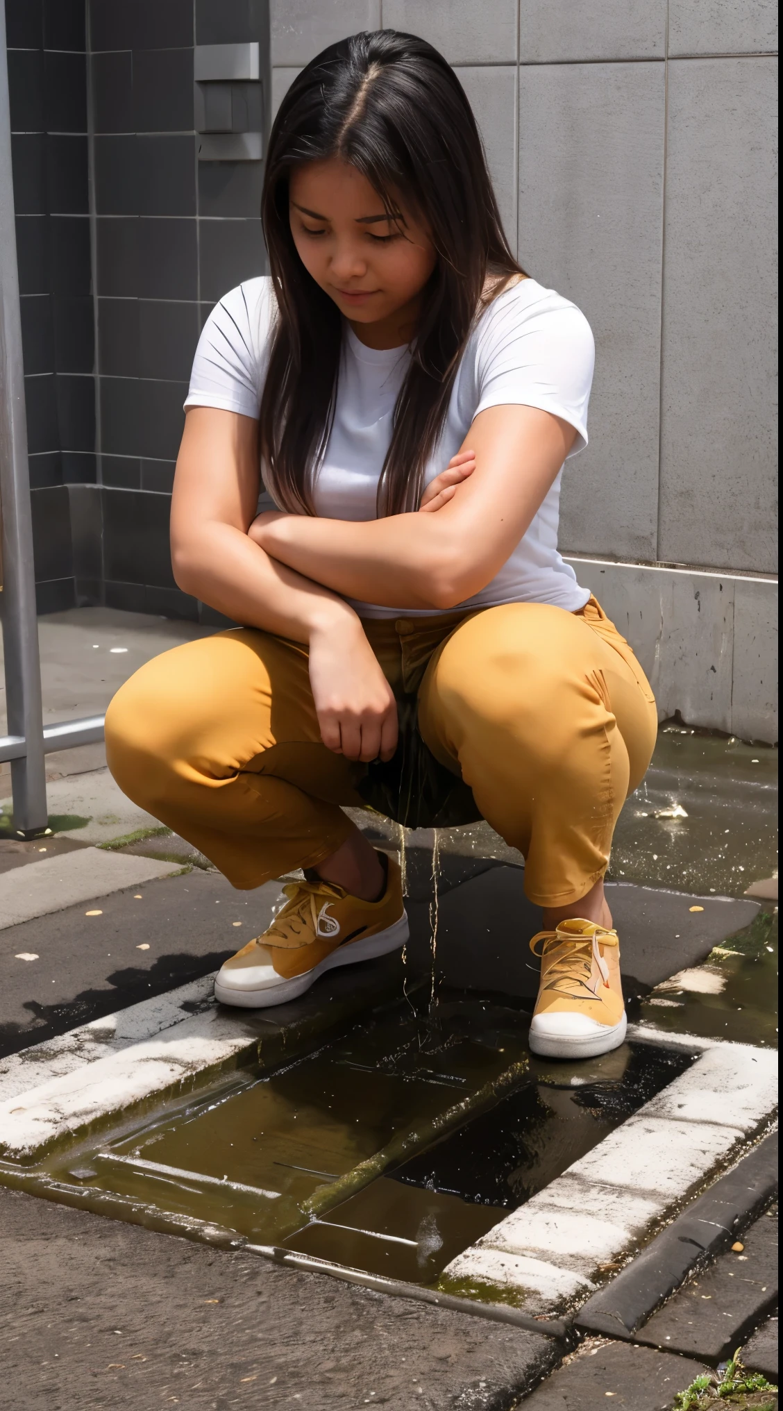 Woman peeing