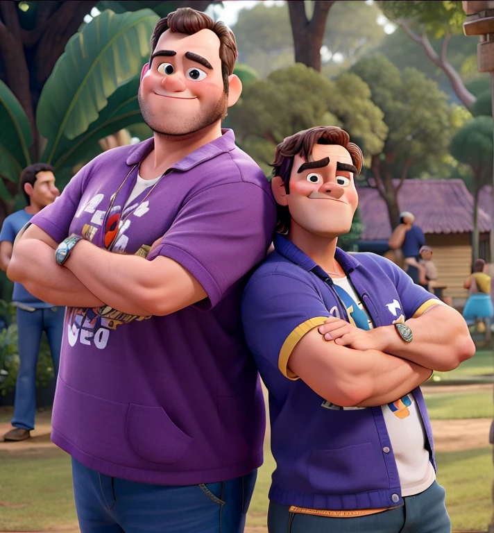 Dois amigos estilo  disney pixar , alta qualidade , melhor qualidade , crossed arms