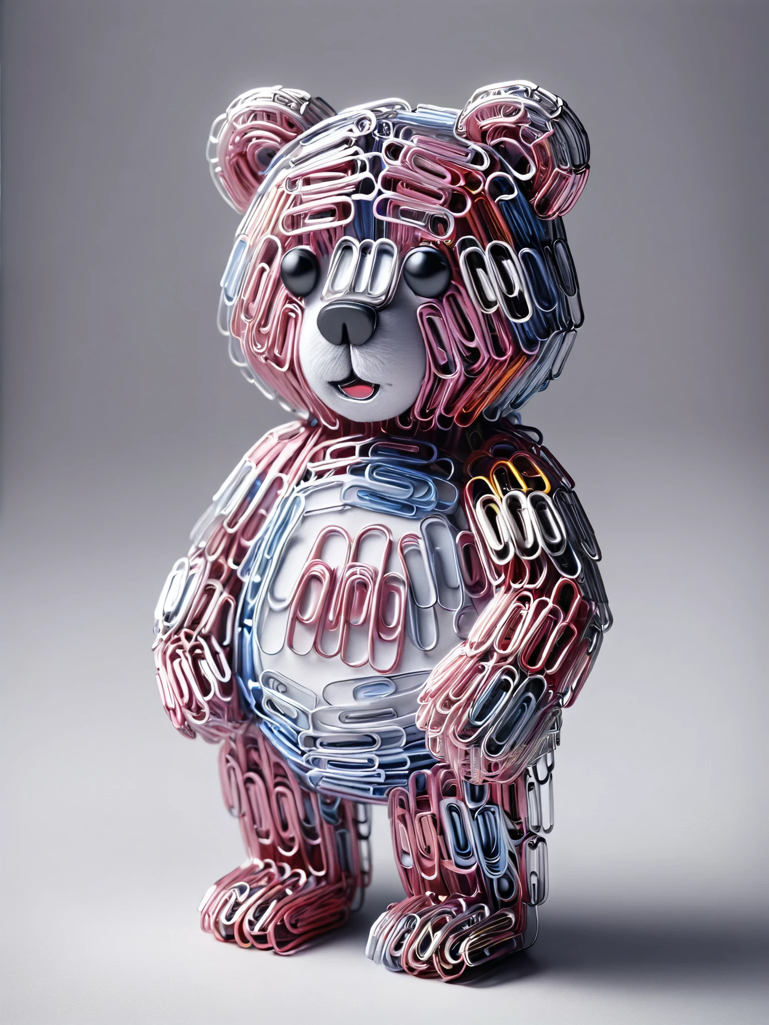 A Care^Bears made of ais-paperclips