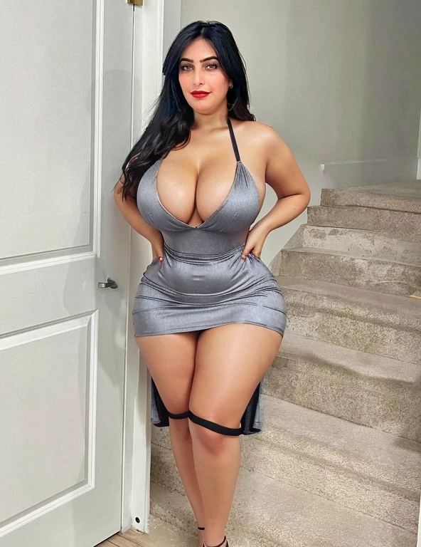 Black too Low cut Summer dress, curvy, medium breast size, low cut dress, short dress, cleavage, slutty dress, original, beautiful, thick hips, thick thighs, tight dress