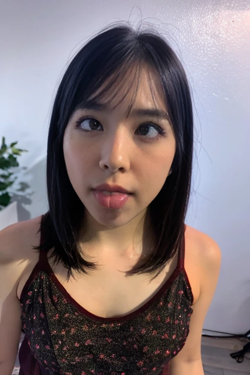 (ultra realistic),Photo, high quality, Analog Photography Ahegao , (low lighting), (neon atmosphere) light background ,portrait of a girl, Ahegao,chölka, view from above, detailed eyes,