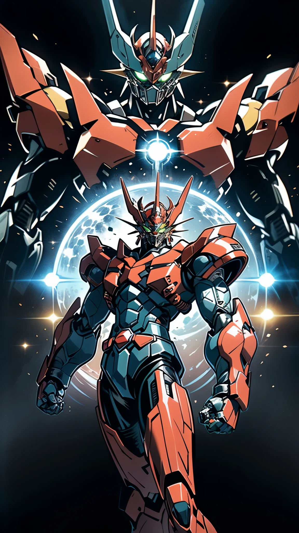 A man wearing a full-face helmet, a fantasy-style biotech armored combat suit, green eyes, (a composite layered chest armor), fully enclosed shoulder guards, matching arm and leg guards, the belt is adorned with Z mark, (the color scheme is primarily white with red and blue accents), the design balances heavy with agility, a high-tech bio-mecha armor, (Armor Concept Inspired by Mazinger Z, stand on the top of a skyscraper in a futuristic sci-fi city), this character embodies a finely crafted fantasy-surreal style armored hero in anime style, exquisite and mature manga art style, (battle damage, element, plasma, energy, the armor glows), ((male:1.5)), metallic, real texture material, dramatic, high definition, best quality, highres, ultra-detailed, ultra-fine painting, extremely delicate, professional, perfect body proportions, golden ratio, anatomically correct, symmetrical face, extremely detailed eyes and face, high quality eyes, creativity, RAW photo, UHD, 32k, Natural light, cinematic lighting, masterpiece-anatomy-perfect, masterpiece:1.5