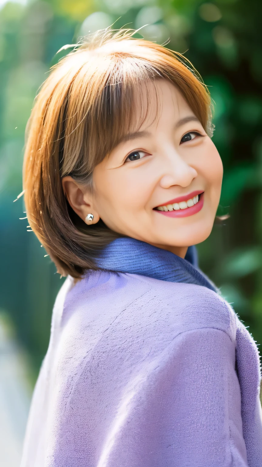 Beauty、Mature Woman、60 years old、clear、cute、smile