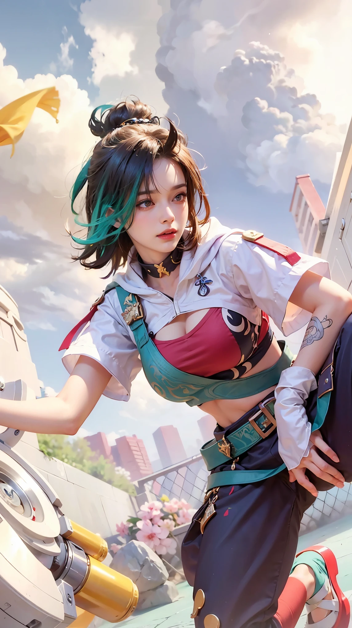 a close up of a 4 girls , black hair , big booobs , shadowbringers cinematic, 4 k detail fantasy, a beautiful fantasy empress, game cg, xianxia fantasy, xianxia hero, 2. 5 d cgi anime fantasy artwork, cinematic goddess close shot, ruan jia and artgerm, wow 4 k detail fantasy, hyperdetailed fantasy character