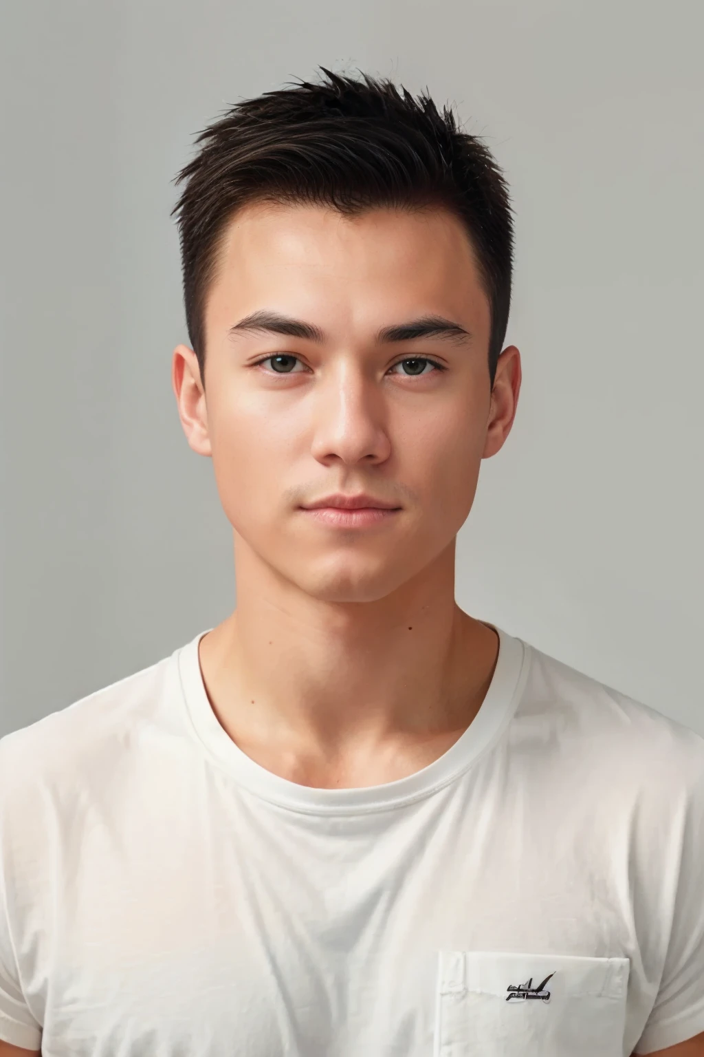 1man,A 16-year-old muscular man,Wear a short-sleeved white shirt,With a tie,Wear sneakers,full bodyesbian,gentlesoftlighting,tmasterpiece,best qualtiy,8k uhd,digital SLR camera,filmgrain,Fujifilm XT3 Realistic painting art,Written by Midjourney and Greg Rutkowski,Divide hair in the middle
