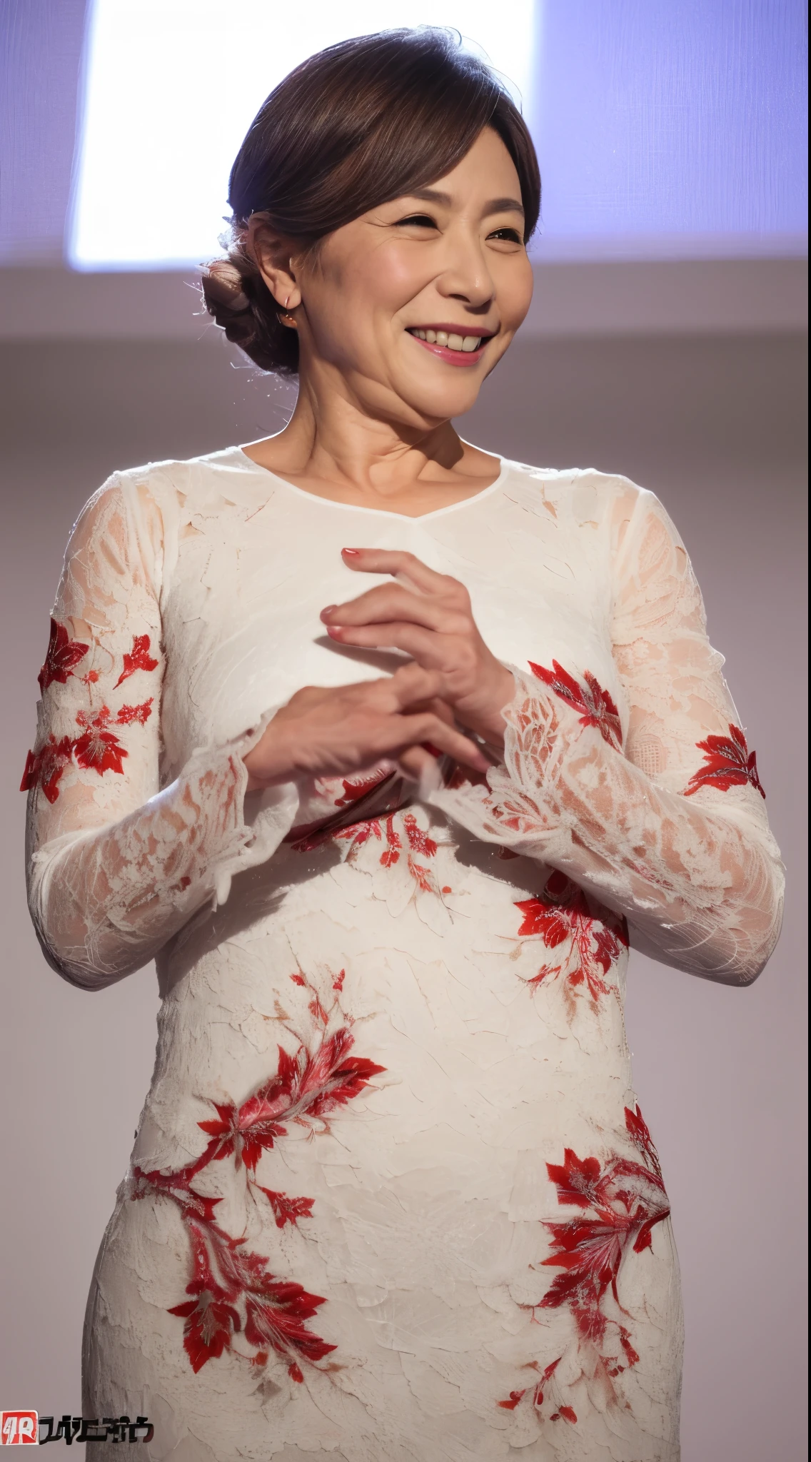 aunt, ((Fractal Art)), (((masterpiece))), 8k, Clear images, (((alone))), (((Japanese older milf))), Pure white background, Gray Hair, Lower your arms, Refreshing early summer outfit, gravure, Alluring, ((Elderly mature woman with an old face)), Depict lips accurately,Red lips, Flashy makeup, (((alone))), (((Perfect Anatomy))), Elderly, Pure white background, gravure, Natural upright posture, smile, ((Obscene)), From the chest up, highest quality, Very detailed, Realistic, Very detailed細なスキン, (1 Japanese Mature), (positive), 95 years old, Huge breasts, Mature politician, Glamour, sexy, Pure white skin, Looking at the audience,