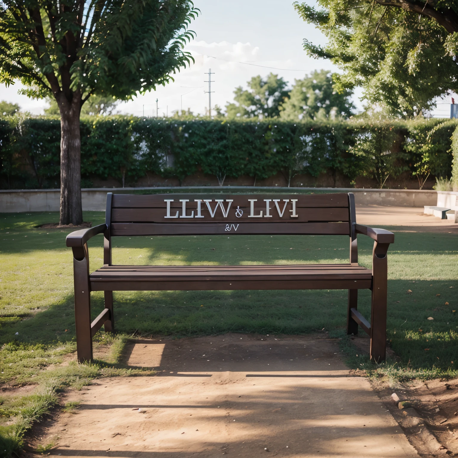 A bench for sports that says the name “liv” on it